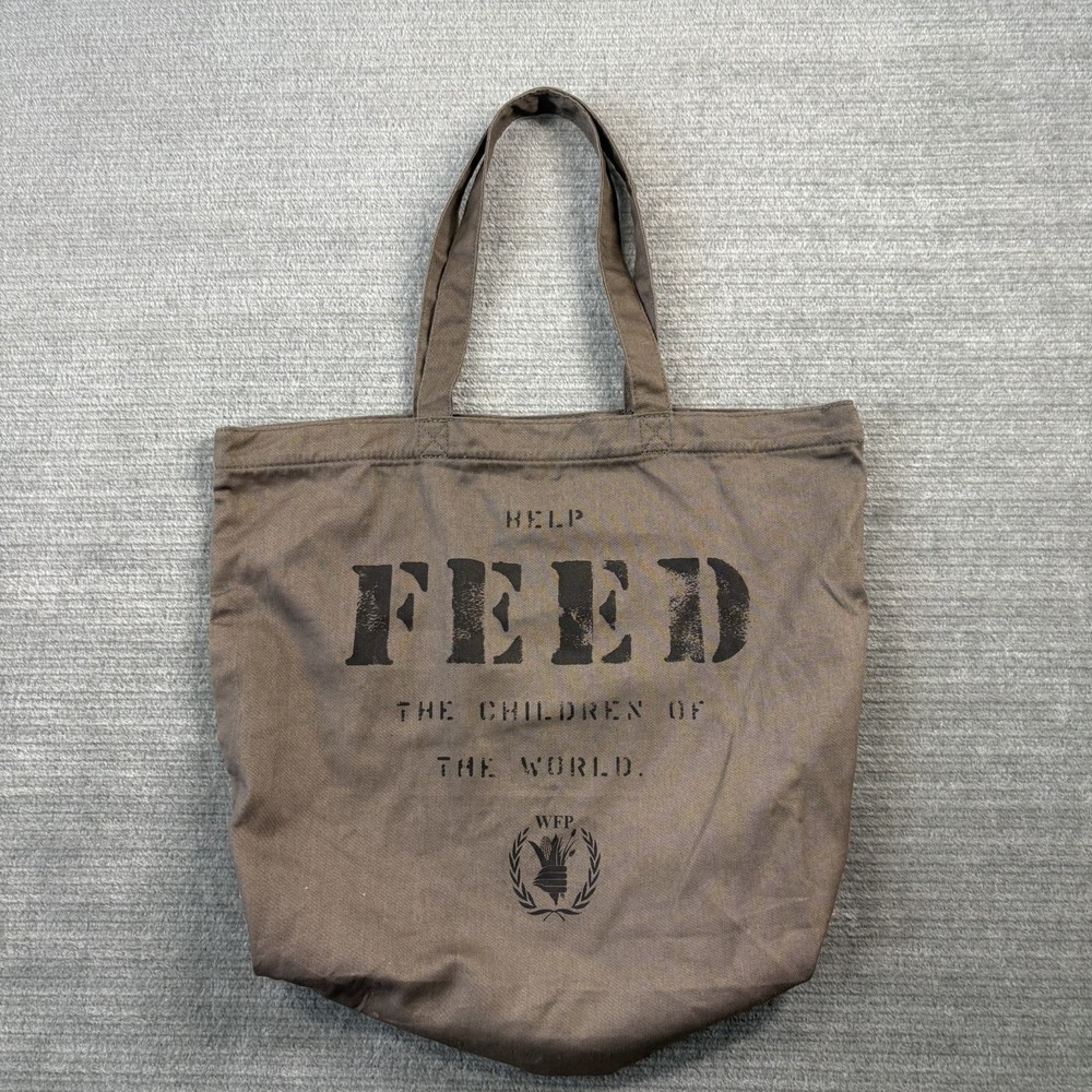 FEED The Children  Tote Bag WFP Boho Shoulder Casual  Graphic